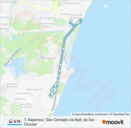 618 Bus Line Map