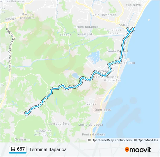 657 Bus Line Map