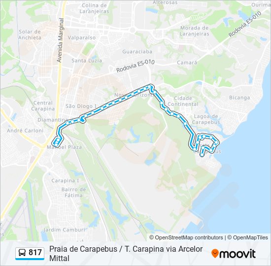 817 bus Line Map