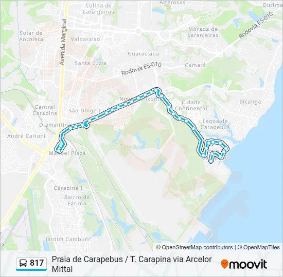 817 Bus Line Map