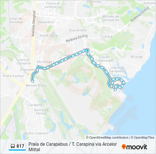 817 Bus Line Map