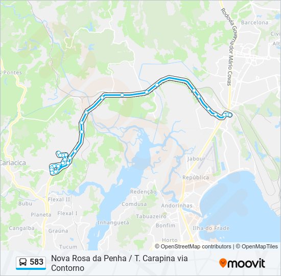 583 bus Line Map