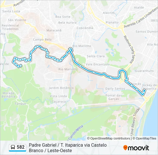 582 Bus Line Map
