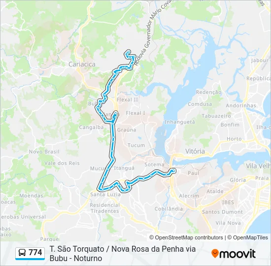 774 Bus Line Map