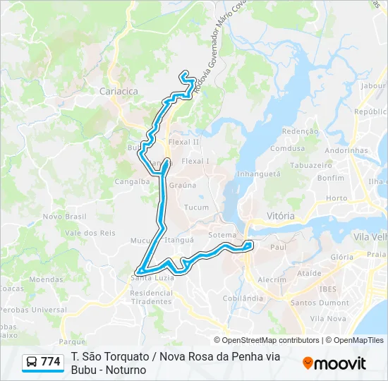 774 Bus Line Map