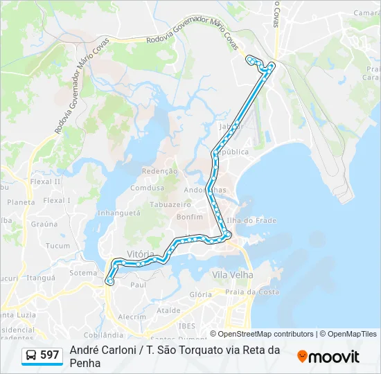 597 Bus Line Map