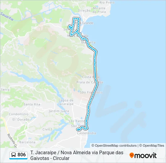 806 Bus Line Map