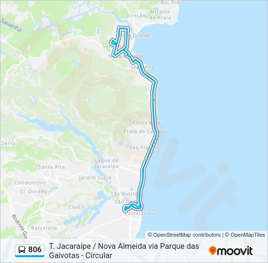 806 Bus Line Map