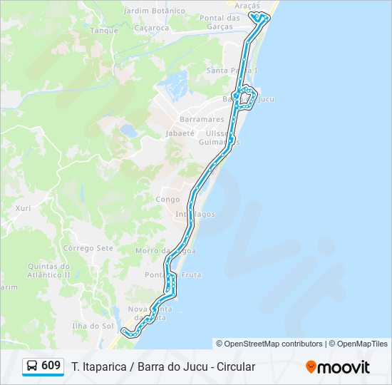 609 bus Line Map