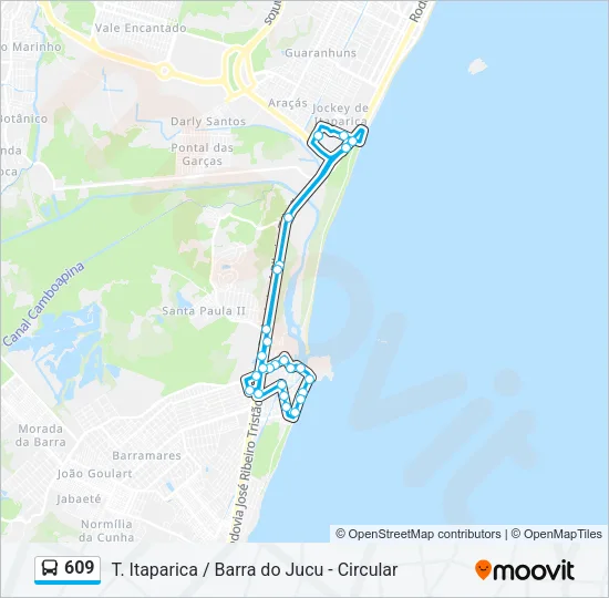 609 Bus Line Map