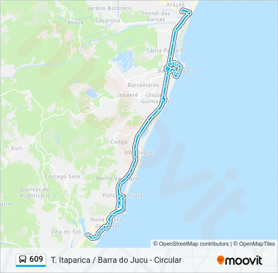 609 Bus Line Map