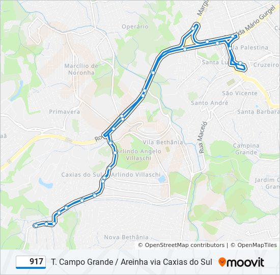 917 Route: Schedules, Stops & Maps - Areinha (Updated)