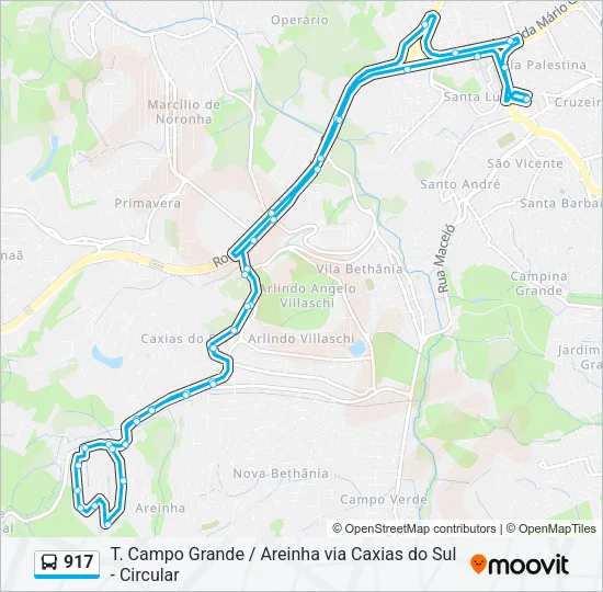 917 Bus Line Map