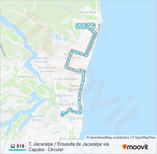 818 Bus Line Map