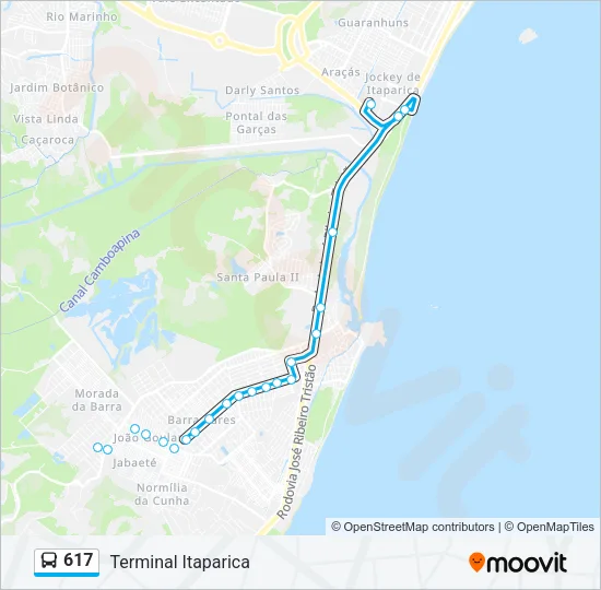 617 Bus Line Map