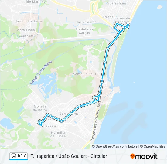 617 Bus Line Map