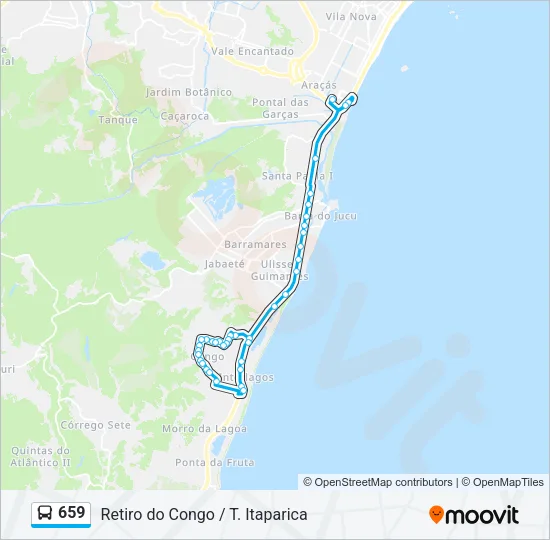 659 Bus Line Map