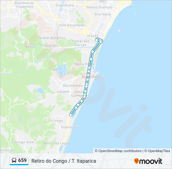 659 Bus Line Map