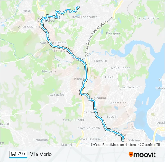 797 Bus Line Map