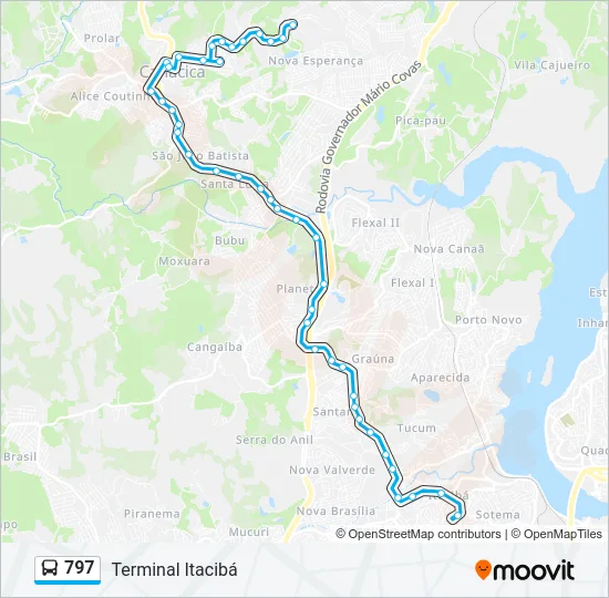 797 Bus Line Map