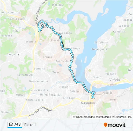 743 Bus Line Map