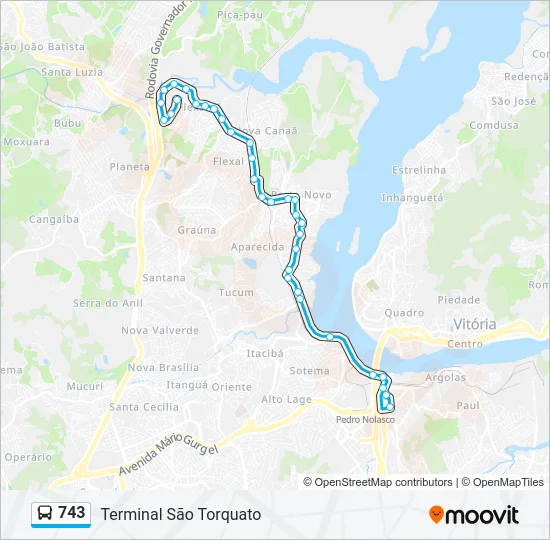 743 Bus Line Map