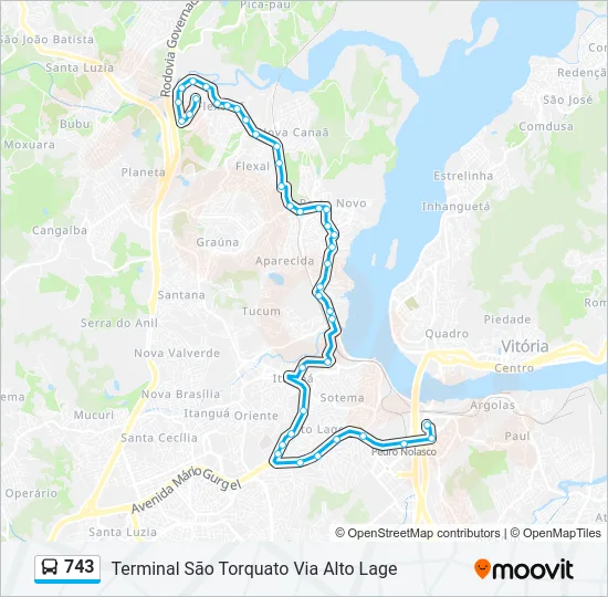 743 Bus Line Map