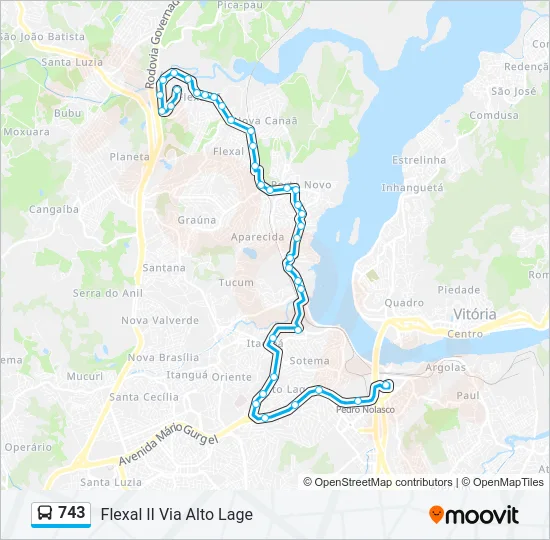 743 Bus Line Map