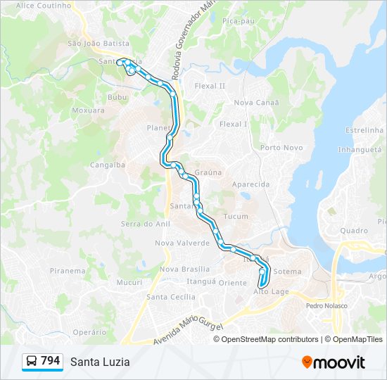 794 bus Line Map