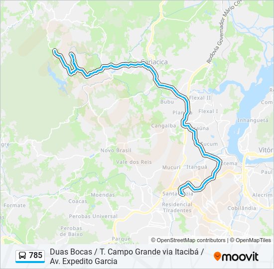 785 bus Line Map