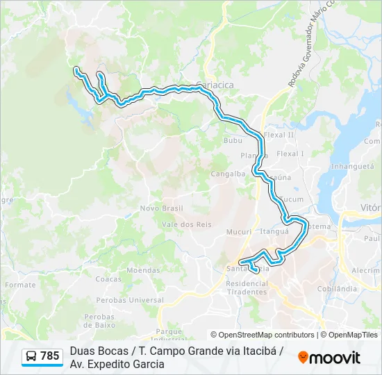 785 Bus Line Map
