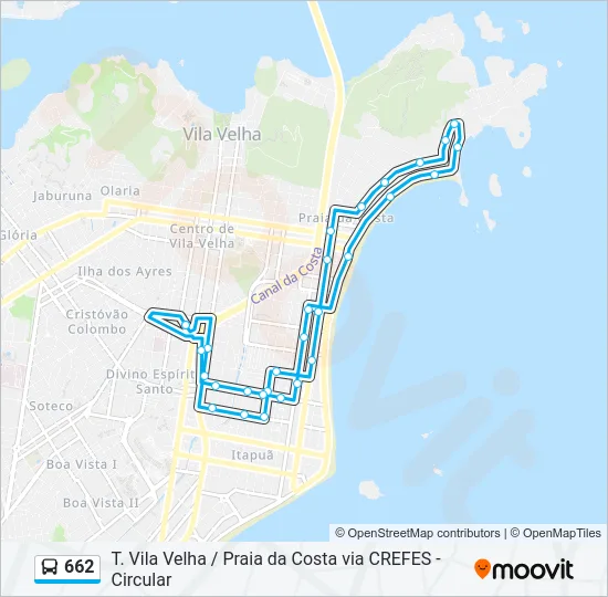 662 Bus Line Map