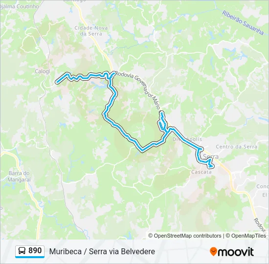 890 Bus Line Map