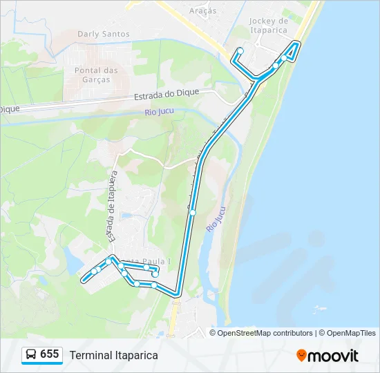 655 Bus Line Map