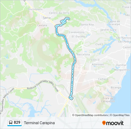 829 Bus Line Map