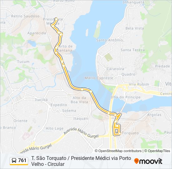 761 bus Line Map