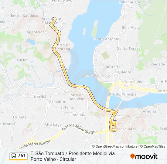 761 Bus Line Map