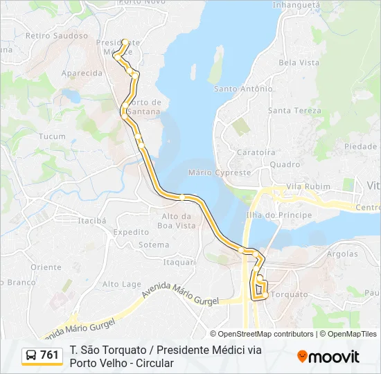 761 Bus Line Map