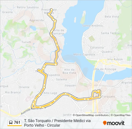 761 Bus Line Map