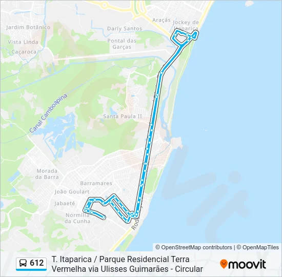 612 Bus Line Map