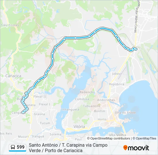 599 Bus Line Map