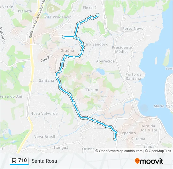 710 Bus Line Map