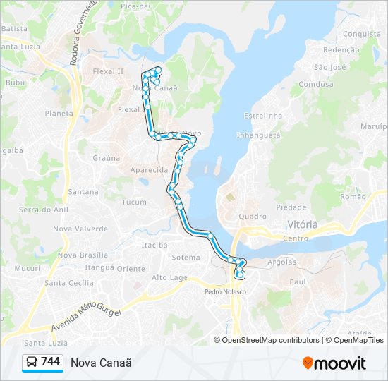 744 bus Line Map