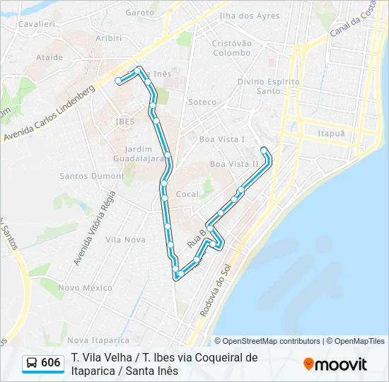 606 Bus Line Map
