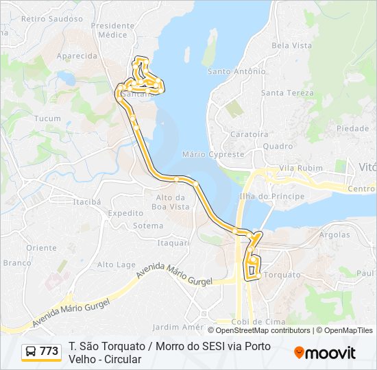 773 bus Line Map