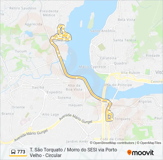 773 Bus Line Map