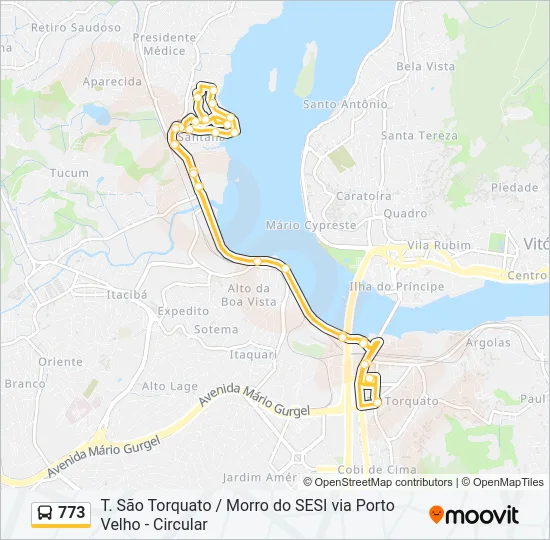 773 Bus Line Map