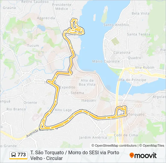 773 Bus Line Map