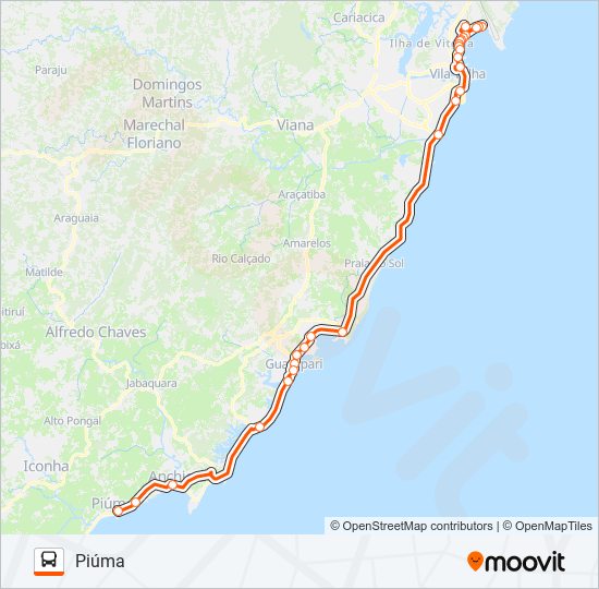 Mapa da linha 063/1/1400 de ônibus