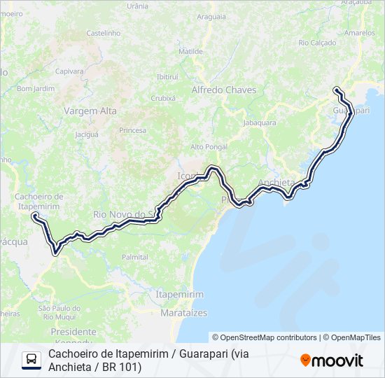 002/0/100A bus Line Map